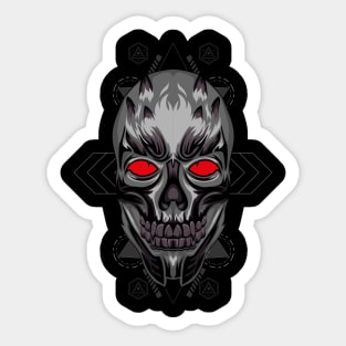 skull head arts Sticker